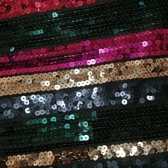 damage EXPRESS RAINBOW SEQUIN JUMPSUIT GAY PRIDE - Picture 4 of 6